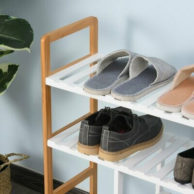 Schuhregal aus Kiefer mit 4 Schuhablagen