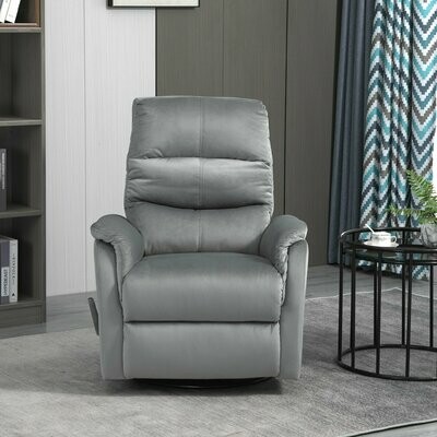 Relaxsessel Einzelsofa Liegesessel 140° neigbar Fernsehsessel Polyester Grau