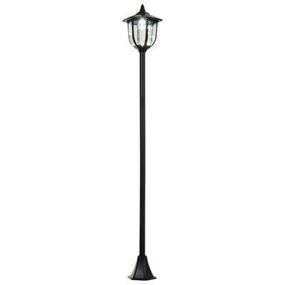 Solar Gartenlaterne LED Laterne Gartenleuchte 6-8 Stdn. Edelstahl H177cm