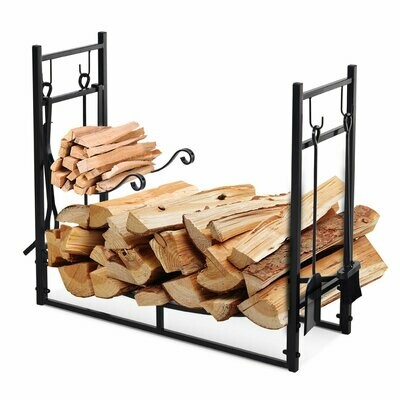Kaminholzregal Holzständer Holzablage mit Zubehör