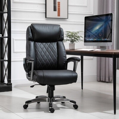 Massage-Bürostuhl 6-Punkt-Massage-Drehstuhl aus Kunst-Leder schwarz