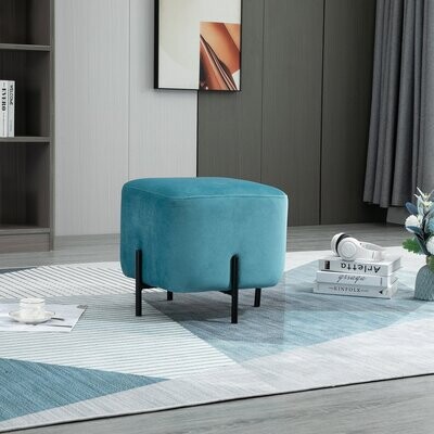 Fusshocker Fusstütze für Wohnzimmer gepolstert türkis