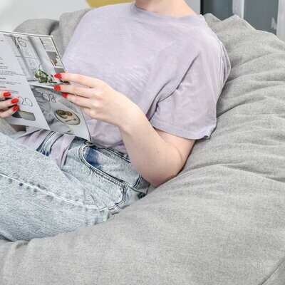 Sitzsack Beanbag Hellgrau