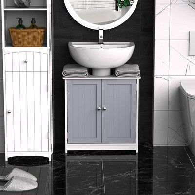 Waschbeckenunterschrank Badezimmerschrank grau