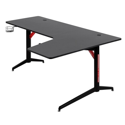 Gaming-Tisch Schreibtisch Schwarz+Rot