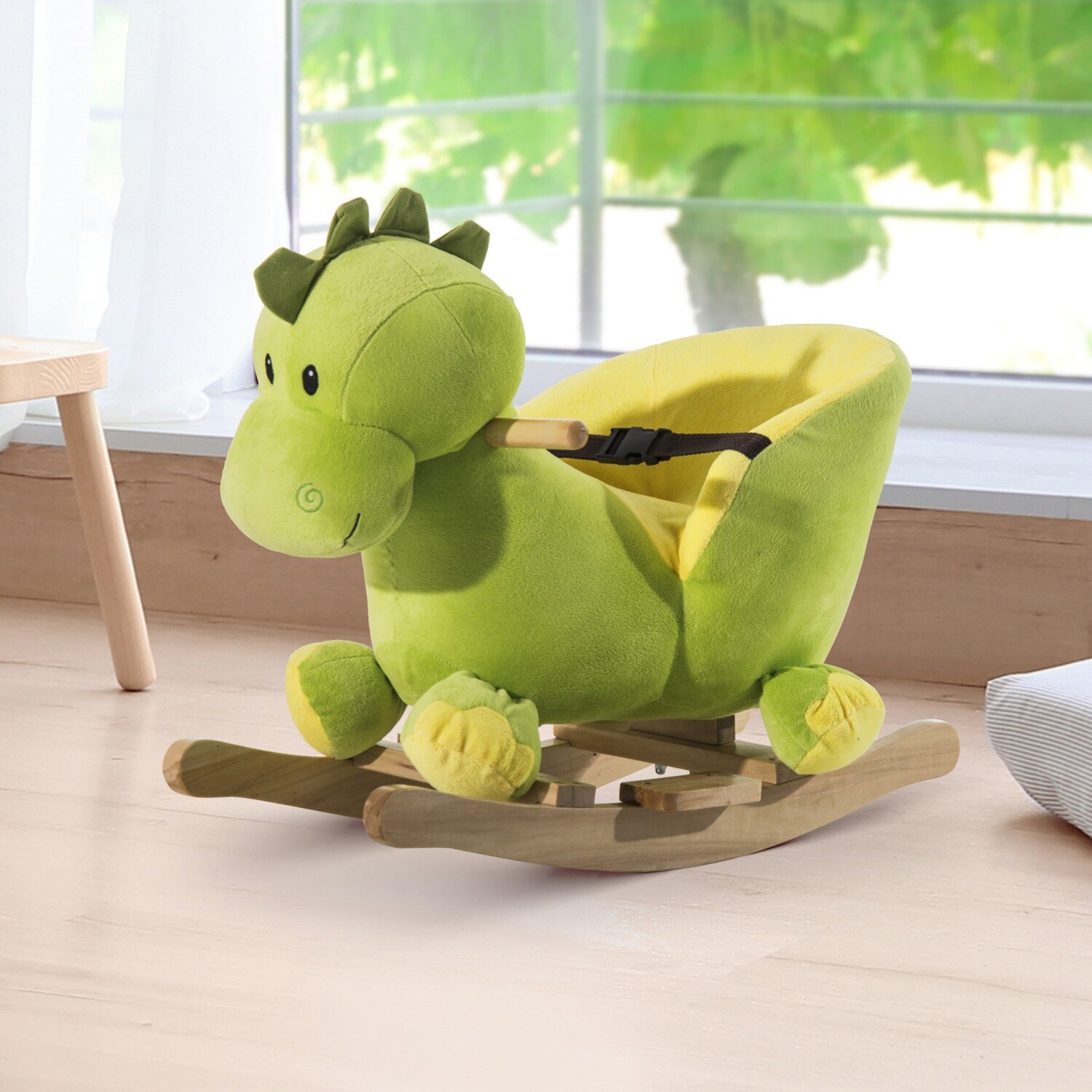 Schaukeltier Drache mit Musik Schaukelpferd