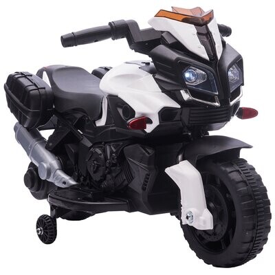 Kindermotorrad Elektromotorrad für Kinder Schwarz+Weiss