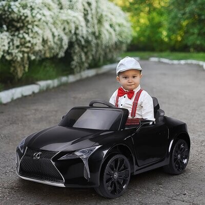 Kinderauto von Lexus Kinderfahrzeug Elektroauto mit MP3 Licht Musik Schwarz