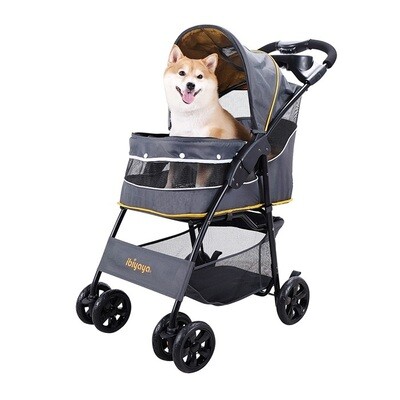 Ibiyaya Hundebuggy Pet Stroller Modell "Cloud 9", Senfgelb/Grau