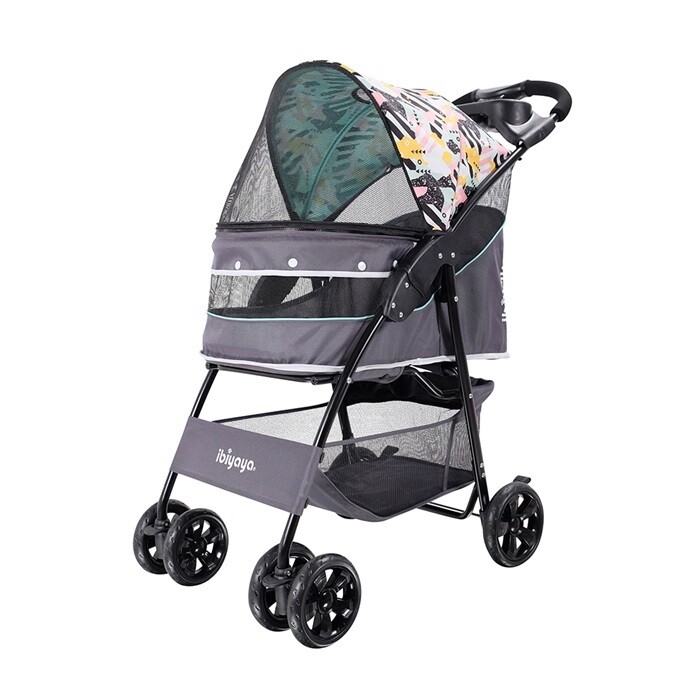 Ibiyaya Hundebuggy Pet Stroller Modell &quot;Cloud 9&quot;, Mint Grün/Grau