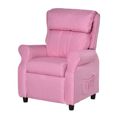 Relax-Sessel für Kinder mit Fussstütze Rosa