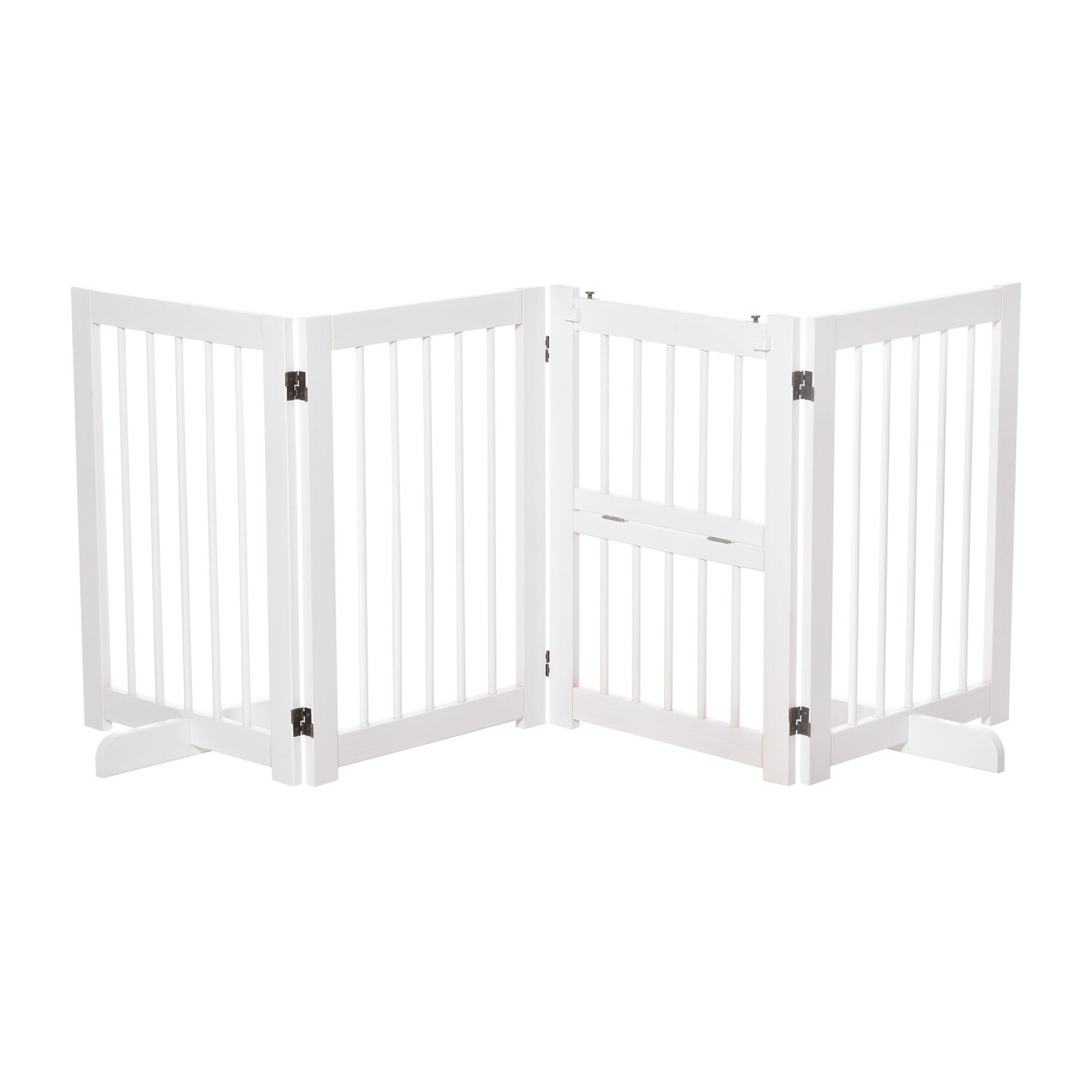 Hundegitter 215 x 38 x 75 cm Hunde Schutzgitter mit 4 Elemente klappbar