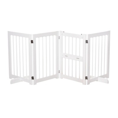Hundegitter 215 x 38 x 75 cm Hunde Schutzgitter mit 4 Elemente klappbar
