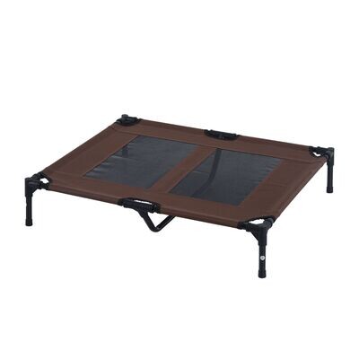Hundeliege outdoor Schlafplatz Haustierbett Katzenbett Braun 92Lx76Bx18H cm