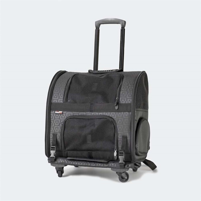 Innopet Hundetasche Trolley Rucksack Carrier Modell "Black Geometric"