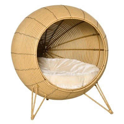 Rattan-Katzenhöhle, Katzenkorb, Katzenbett mit erhöhten Füssen