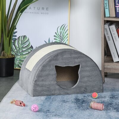 Katzenhöhle mit Kratzbrett Katzenbett Kratzhaus Katzenwohnung Katzenhaus Sisal