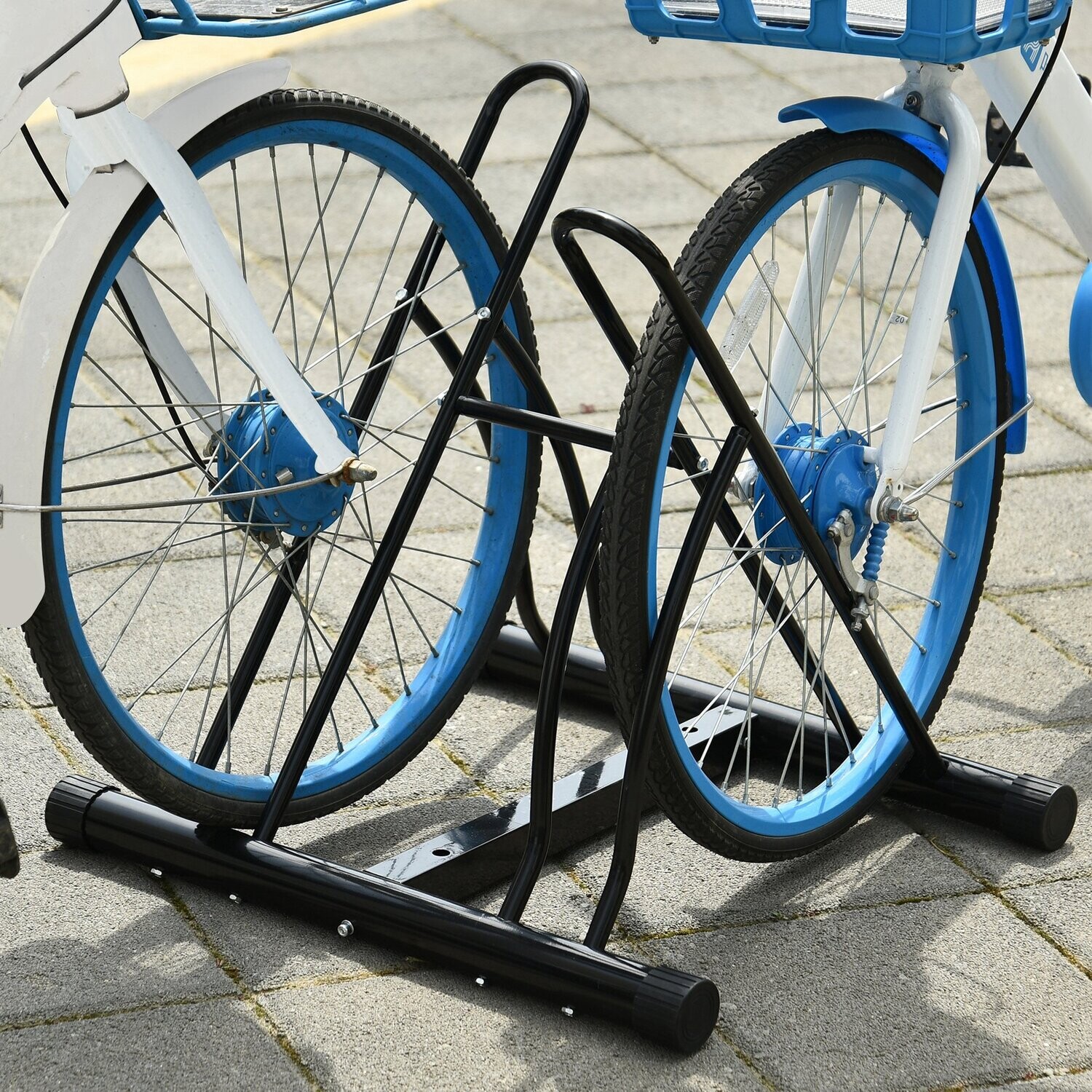 2er Universal Fahrradständer Montageständer Velo-Ständer Metall Schwarz