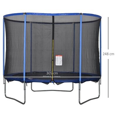 Trampolin mit Sicherheitsnetz Gartentrampolin Stahl Ø305 x 248H cm