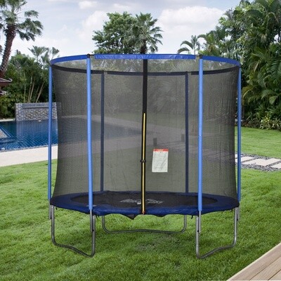 Trampolin mit Sicherheitsnetz Gartentrampolin Stahl Ø244 x 240H cm