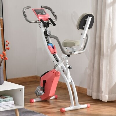 Heimtrainer mit 8 Widerstandstufen Rosa Weiss