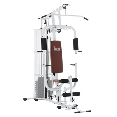 Gym Kraftstation Fitnessstation Multigym Fitnessgerät inkl. Gewichten Metall PU