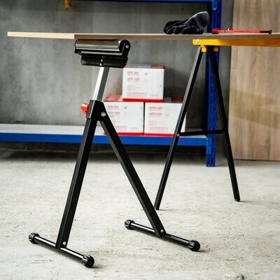 Rollenbock Rollenauflage Hiflsbock Stützbock Verstellbar Metall Schwarz