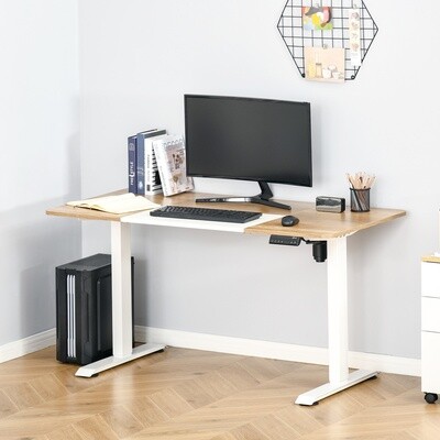 Elektrischer Schreibtisch Natur Weiss 140c m x 70 cm x 116 cm