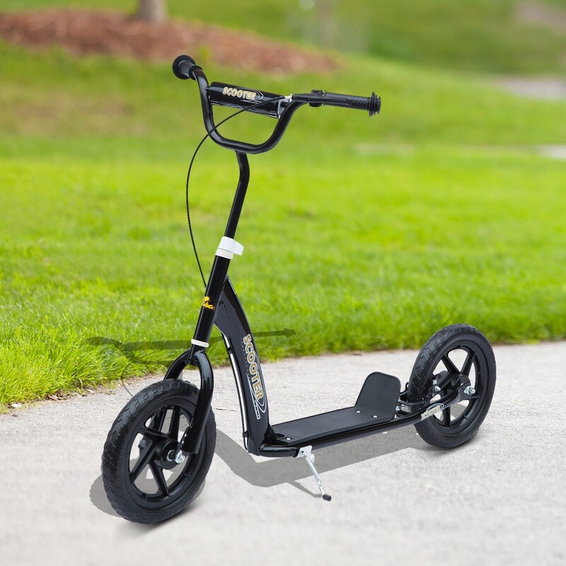 Kinderroller mit Hinterbremse Kickscooter 12 Zoll
