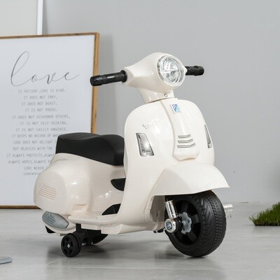 Elektrofahrzeug Vespa Kindermotorrad 66,5 cm x 38 cm x 52 cm weiss