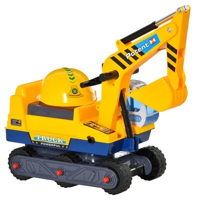 Rutschauto Kinder Kinderbagger mit Schutzhelm