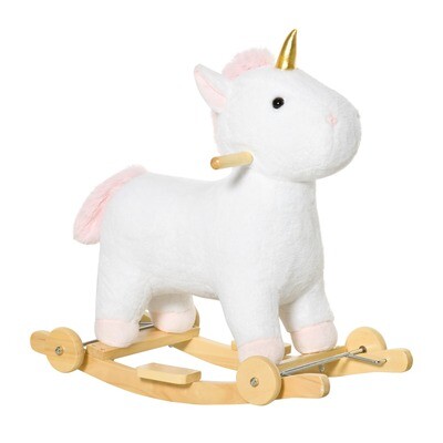 Schaukelpferd Einhorn 63 cm x 38 cm x 63 cm