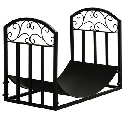 Kaminholzregal Kaminholzständer Metall Schwarz 60,5 cm x 36 cm x 46,5 cm