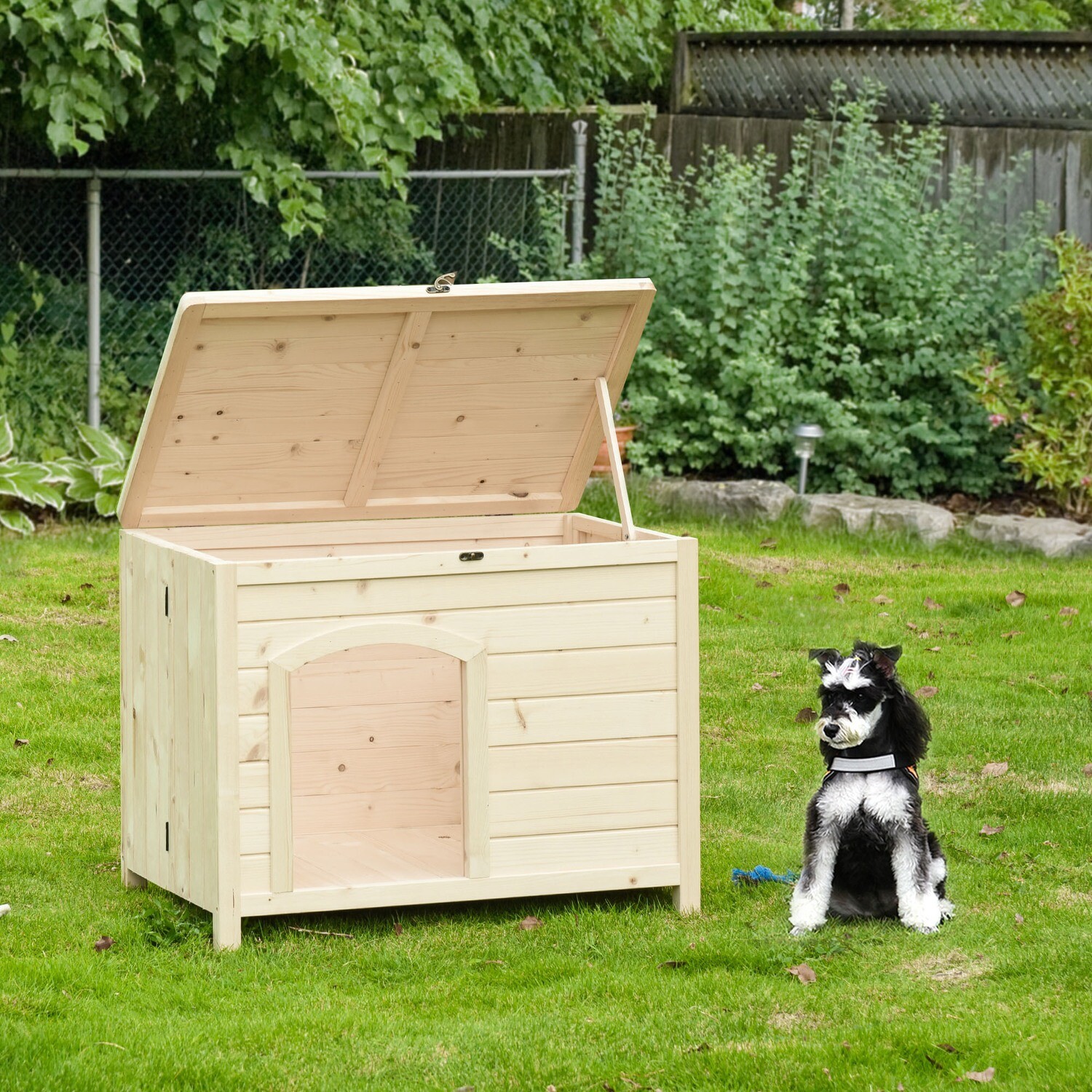 Hundehütte Hundehaus faltbar Katzenhaus Massivholz Natur