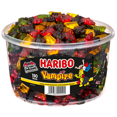 Grosspackung HHaribo Vampire 150 Stück - 1,2 kg Dose