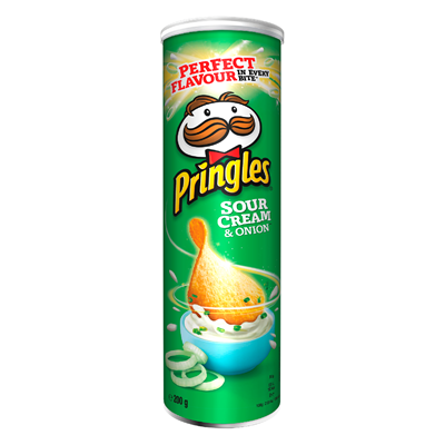 Grosspackung Kelloggs Pringles Chips Sour Cream - 19 x 200 g Dosen = 3,8 kg