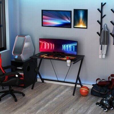 Gaming Tisch Computertisch Schreibtisch 108 cm x 66 cm x 77 cm