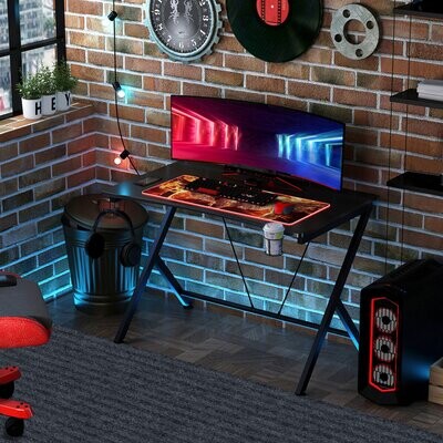 Gaming Tisch Computertisch Schreibtisch 108 cm x 66 cm x 77 cm