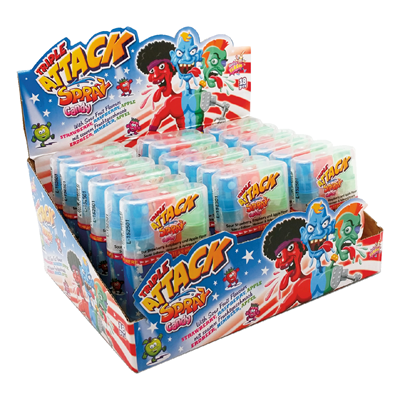 Grosspackung Alex Sweets Tripple Attack Candy Spray 18 Stück à 15 ml - 1 x 270 ml Packung