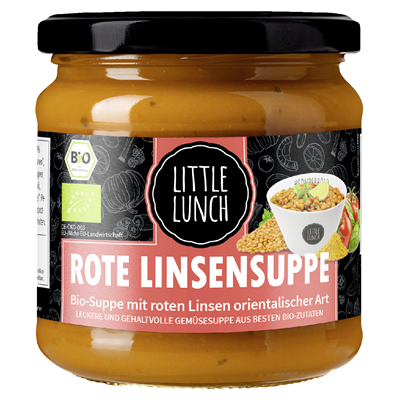Grosspackung Little Lunch Bio Rote Linsensuppe Vegan - 6 x 350 ml = 2,1 Liter