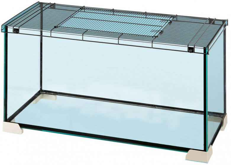 Ferplast Hamsterkäfig / Nagerkäfig / Terrarium Jerry 101 101,7 x 51,9 cm Glas schwarz