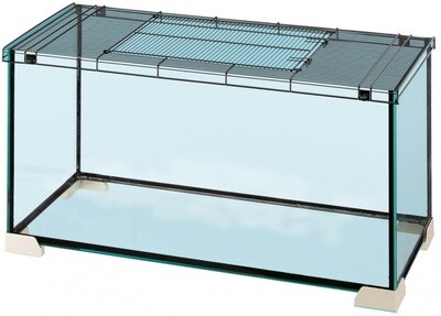 Outlet: Ferplast Hamsterkäfig / Nagerkäfig Jerry 101 101,7 x 51,9 cm Glas schwarz