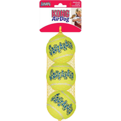 KONG Air Squeaker Tennis Ball M 6,3 cm 3 Stück