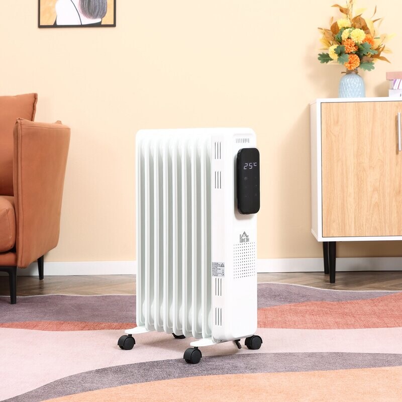 Ölradiator Heizung 42,5 cm x 24 cm x 63 cm weiss
