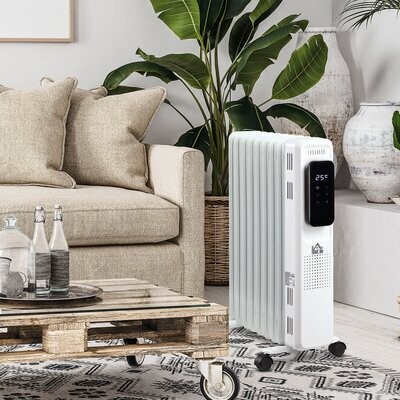 Ölradiator Heizung 42,5 cm x 24 cm x 63 cm weiss