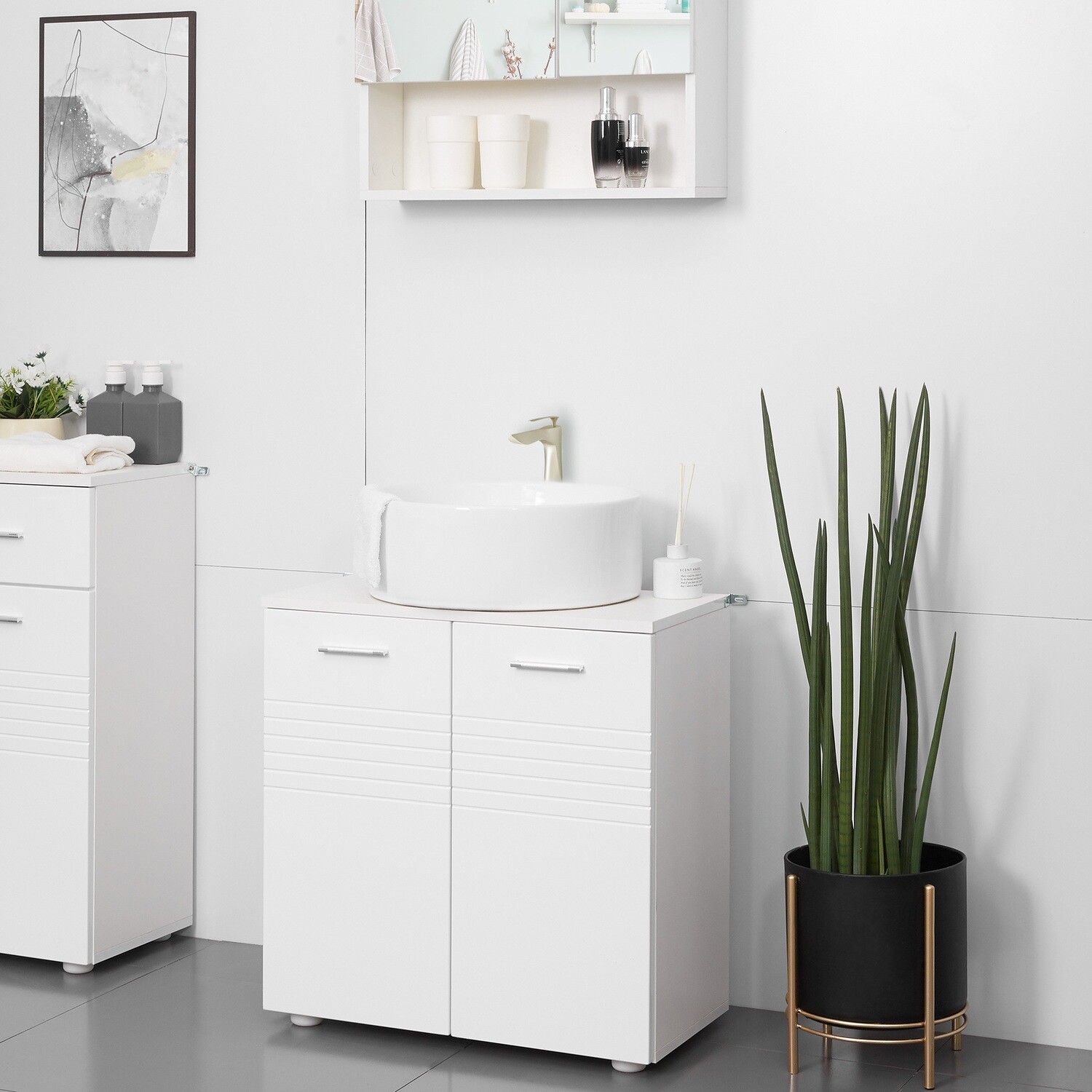 Waschbeckenunterschrank weiss