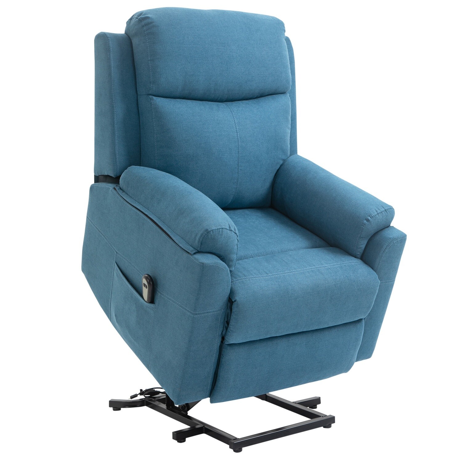 Elektrischer Sessel mit Aufstehhilfe, blau