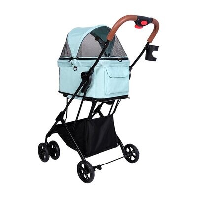 Ibiyaya Hundebuggy Pet Stroller Modell Travois Tri-Fold Gravel-System, Spearmint