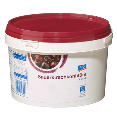 Grosspackung aro Konfitüre Extra Sauerkirsch - 3 kg Eimer
