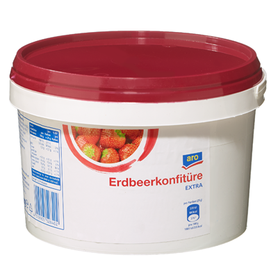 Grosspackung aro Konfitüre Extra Erdbeere - 3 kg Eimer